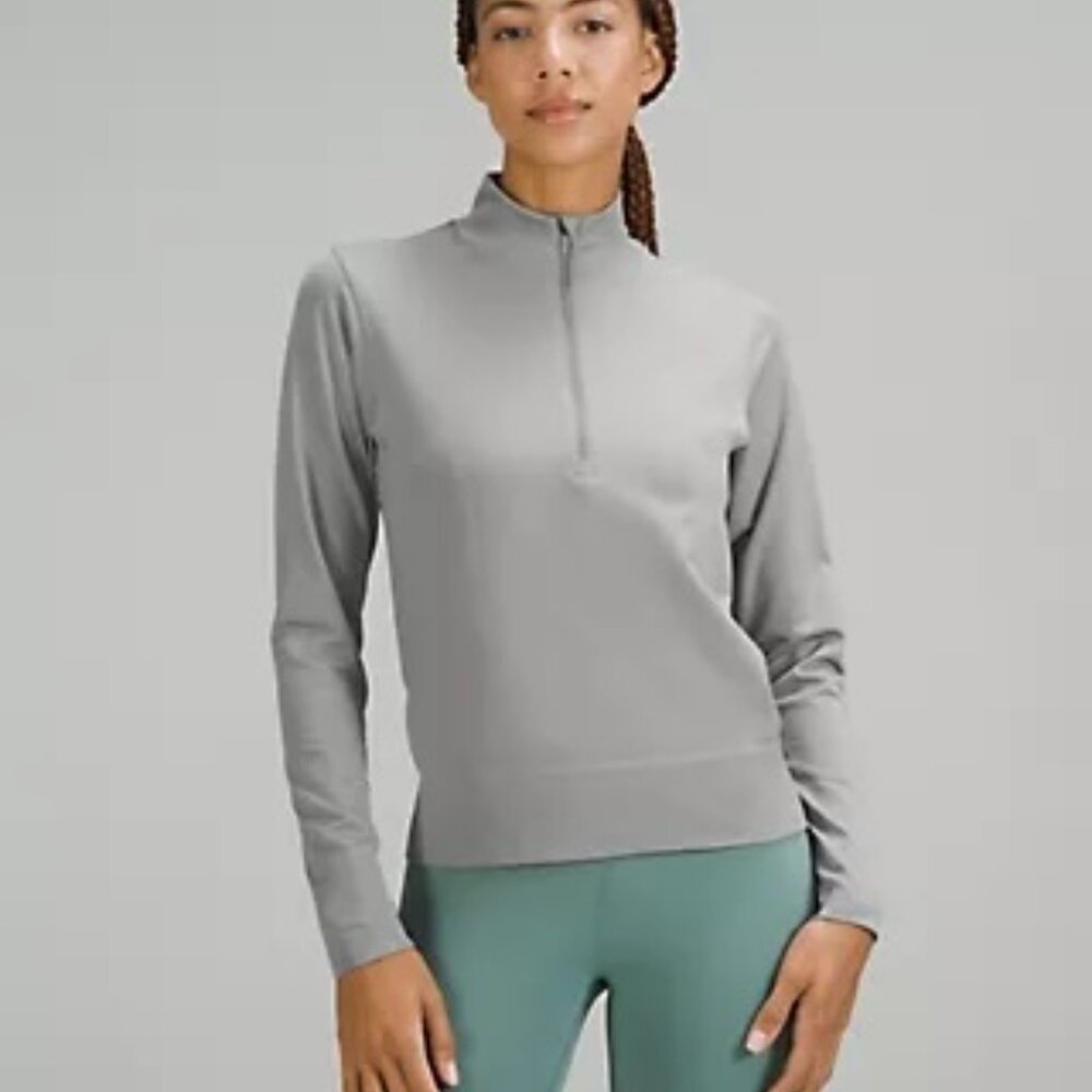 Lululemon Swiftly Relaxed Half Zip SIze 8 Gull Grey